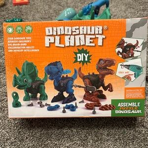 DIY Assemble Puzzle Dinosaur Toy - Green and Brown